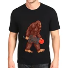 Новая модная футболка с принтом bigfoot sasquatch discgolf, подарочные футболки по индивидуальному заказу, мужские свободные топы
