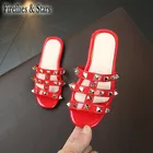 Летняя обувь для девочек, детские сандалии, детская обувь в римском стиле, Детские брендовые сандалии, уличная одежда, с вырезами от 3 до 12 лет