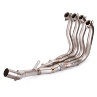 slip on motorcycle exhaust front link pipe head connect tube stainless steel exhaust system for yamaha r1 mt10 2015 2019