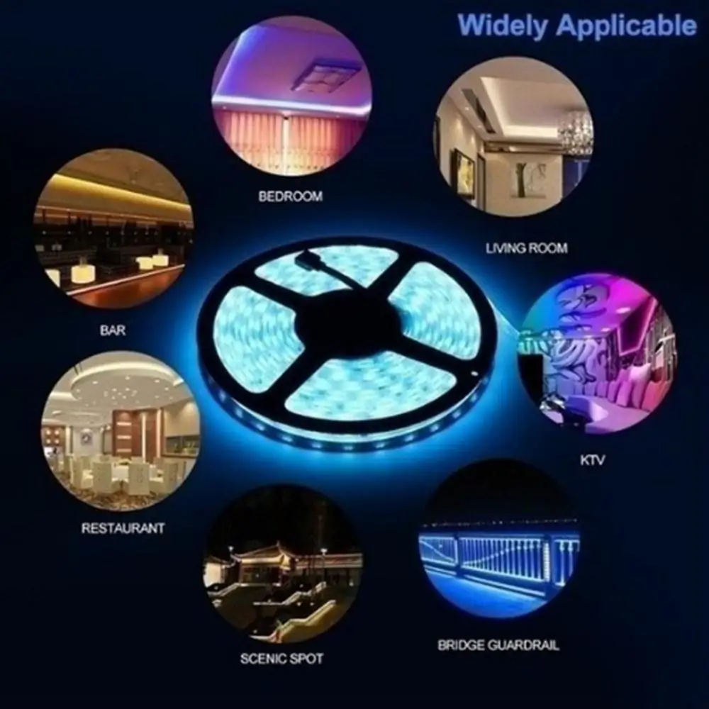 

1M 2M 3M 4M 5M 10M LED Strip Led Light Strip Non-Waterproof Rgb Color-Changing Soft Led Strip With 44-Key Infrared Controller