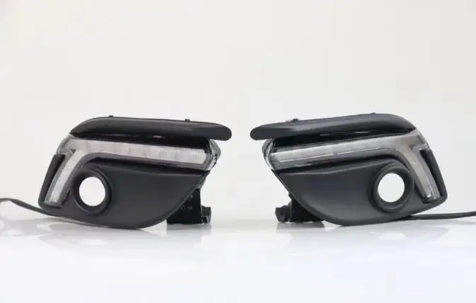 Type B 2 шт. DRL для Mazda 3 axela 12 В светодиодный автомобиль DRL Вождения Дневные ходовые огни Противотуманные фары с поворотным сигналом стиль реле - Цвет: Type B