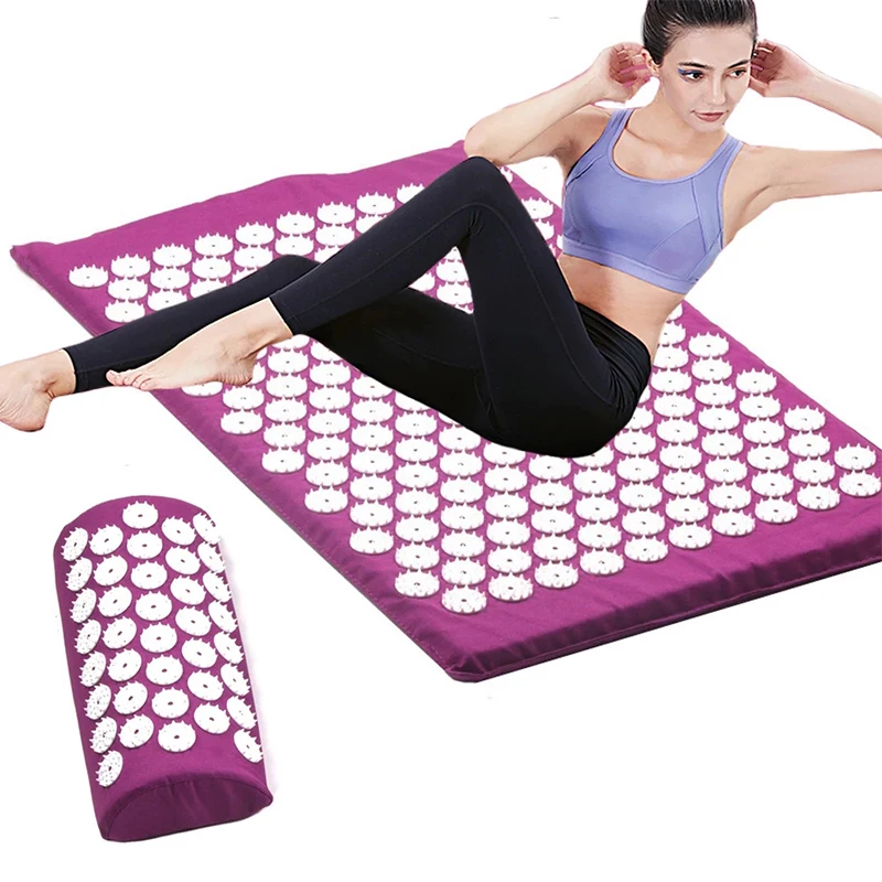 

Yoga mat Lotus acupressure mat pillow acupuncture mats massage cusion carpet back pain relief Backache massager relaxtion body