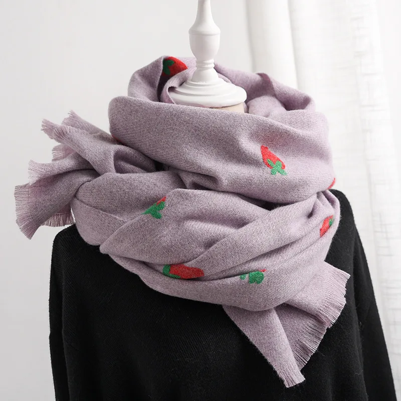 Шарф женский кашемировый толстый теплый осенне-зимний 200 Х70 см |