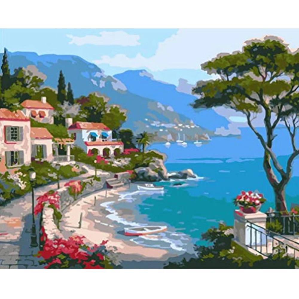 Персонажи цветы пейзажи животные цифровые картины маслом сделай сам для