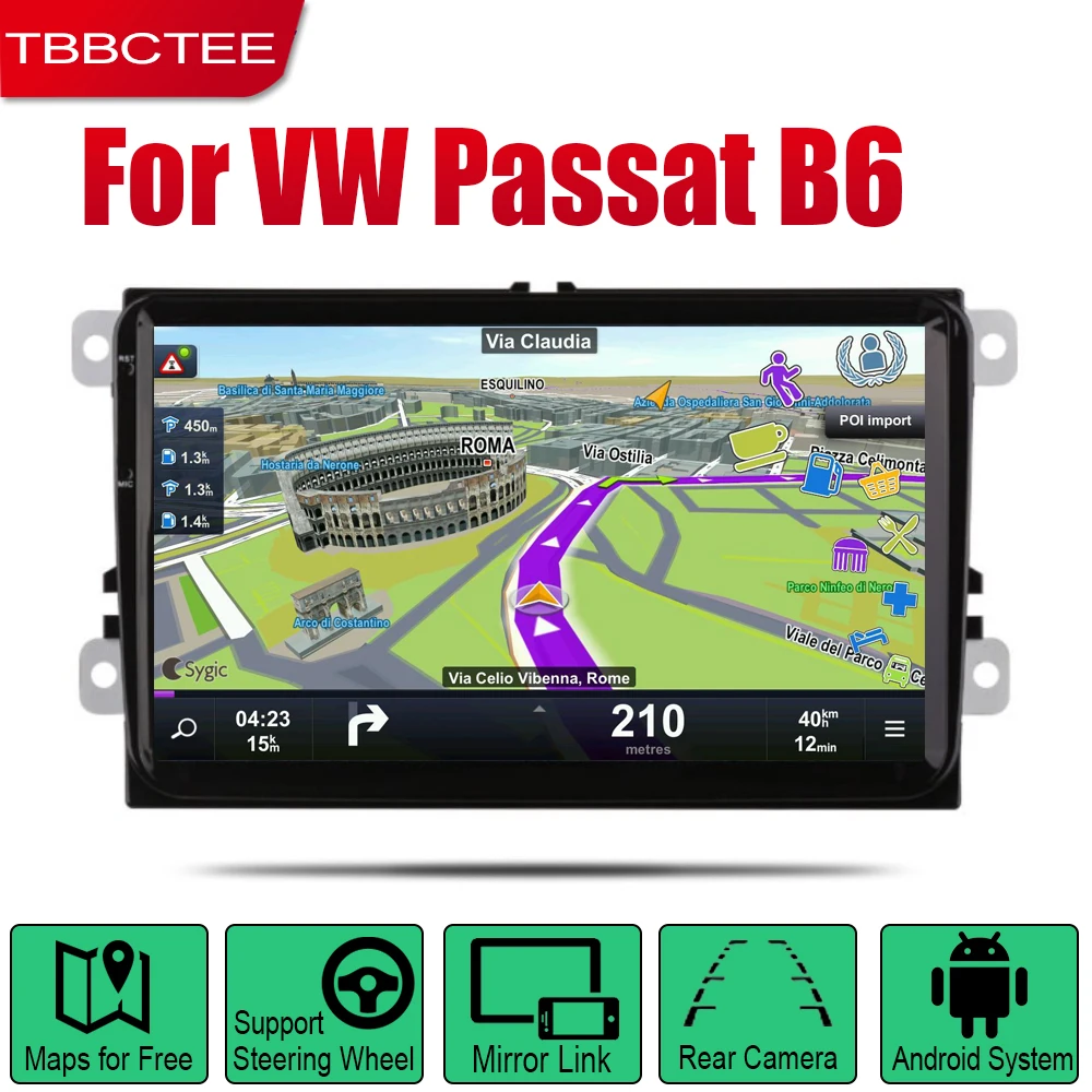 TBBCTEE автопроигрыватель gps навигация Android мультимедиа для Volkswagen VW Passat B6 2005 ~ 2010