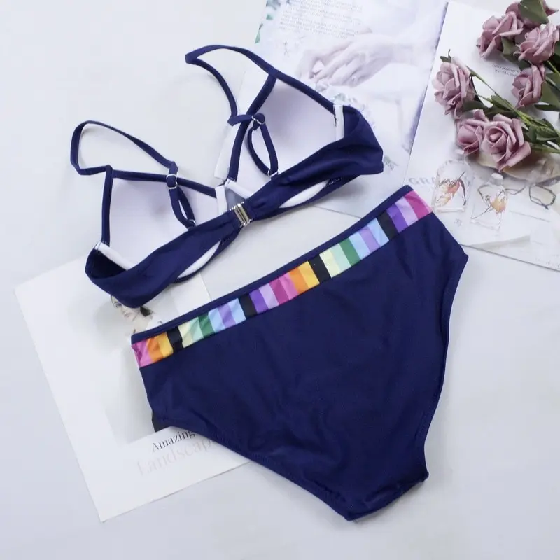 

Summer Sexy Bikini Set Swimwear 2021 Women Print Swimsuit Push Up Polka Dots Bathing Suit Beachwear Biquini Plus Size