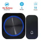 Новый автономный водонепроницаемый беспроводной дверной звонок, дверной звонок, Ночной светильник без аккумулятора, вилка для ЕС, США, Великобритании, умный дом, 1, 2 кнопки, 1, 2 ресивера