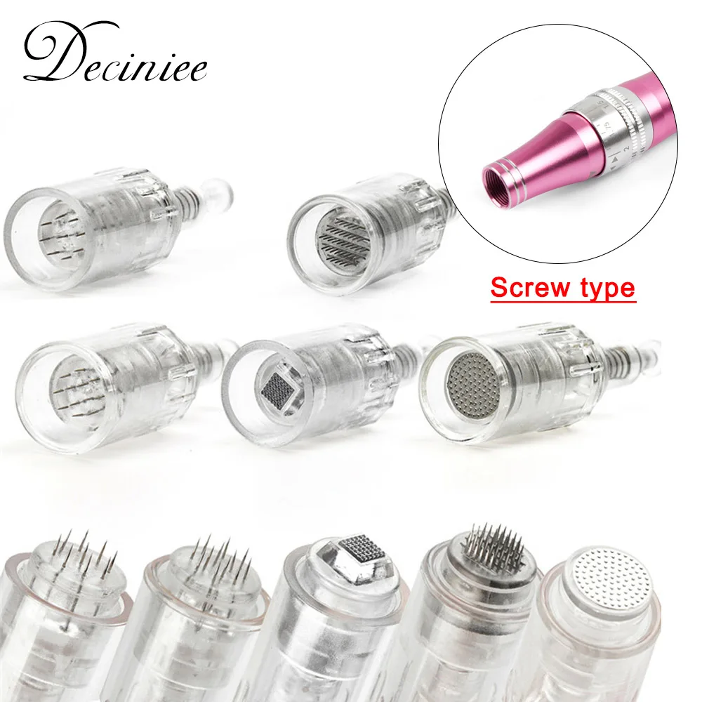 

10 шт. микро иглы винтовой картридж Замена для Micro-needling ручка 9 pin / 12 pin / 36 pin / nano / 5D иглы картриджи