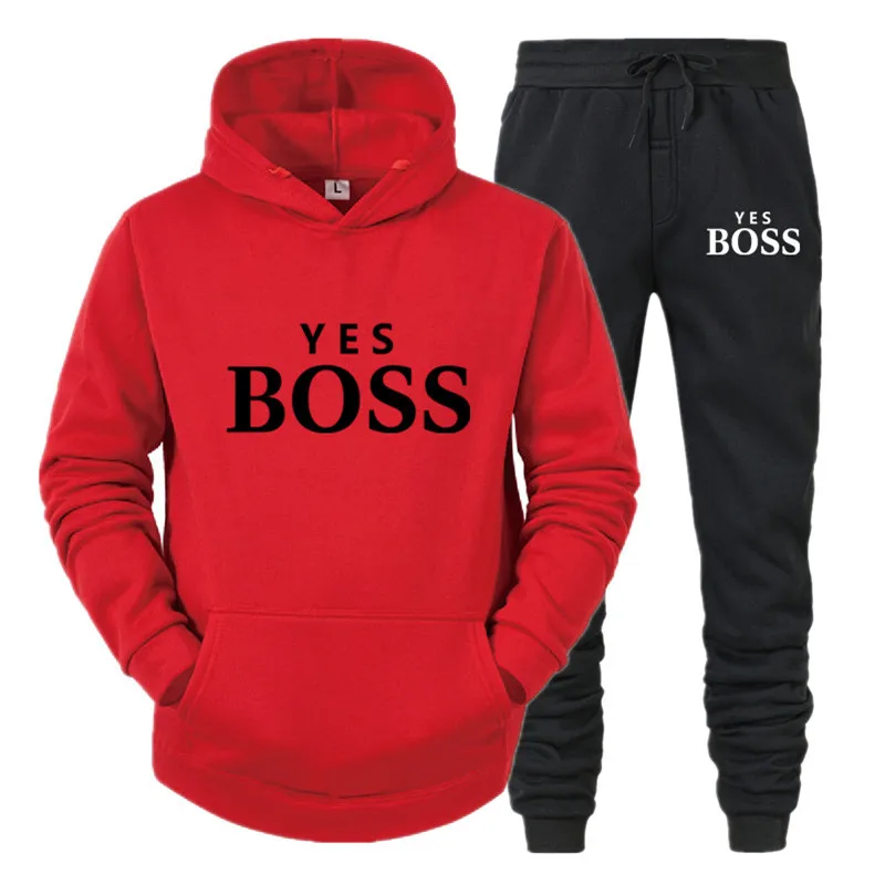 

New Men's Spring Autumn Sets Hoodie+pants Two Pieces Casual Tracksuit Male Sportswear Gym Brand Clothing Sweat Suit Streetwear