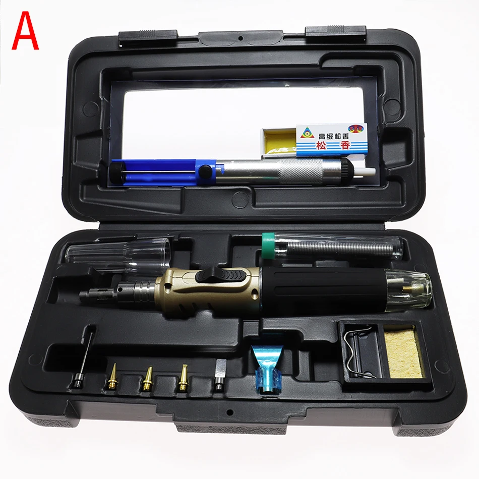 10 в 1 Газовый паяльник, беспроводной сварочный фонарь, набор инструментов, HS-1115K, высокое качество, зажигание, Бутан, Газовый паяльник, сварочное оборудование