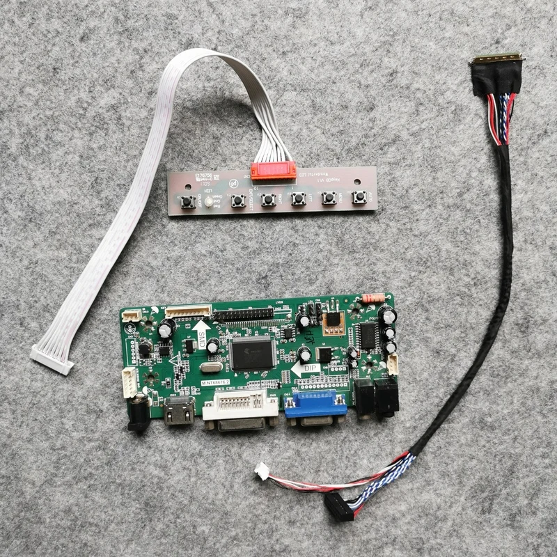 1366*768 WLED LVDS 40-контактная плата контроллера M.NT68676 DIY Kit VGA DVI для