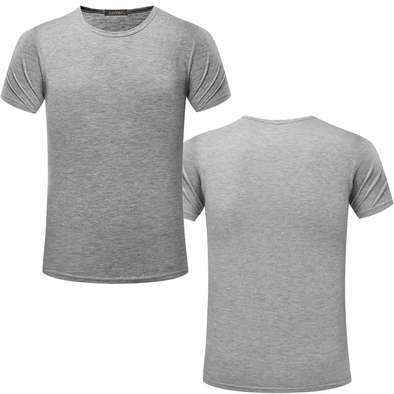 Solid Light Grey Футболка короткий рукав модная Фирменная Новинка Мужская футболка индийский с принтом, повседнедневые, свободные fit с О-образным вырезом мужские футболки футболка TX80 R - Цвет: Solid Light Grey