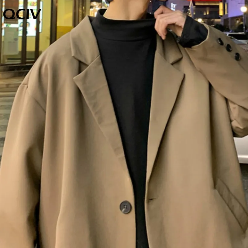 

Men Blazers Solid Simple Loose Casual Man Clothing Male Ins Chic All-match Daily Korean Style Basic Fashion Streetwear Pocket
