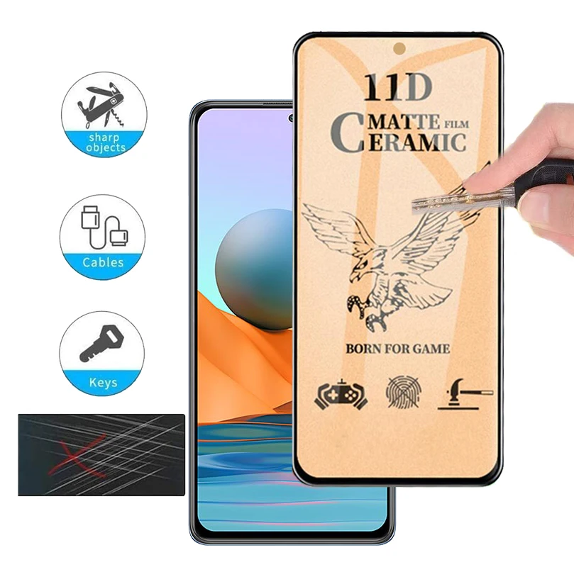 редми нот 10 S матовое стекло для Note 9 Pro защитное ксиоии про мягкая защитная пленка
