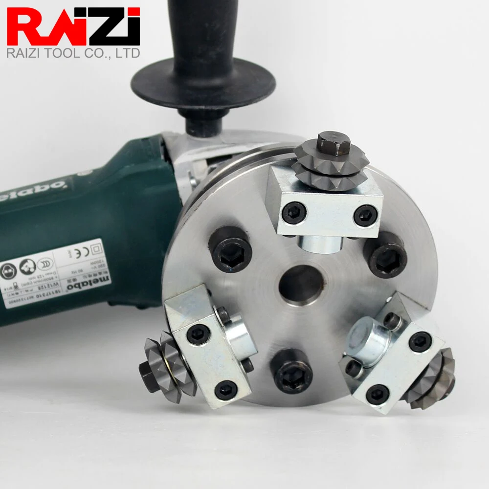 Raizi 125mm Bush Hammer Plate for Angle Grinder Litchi Surface Coating Removal Alloy Disk for Granite Marble Concrete