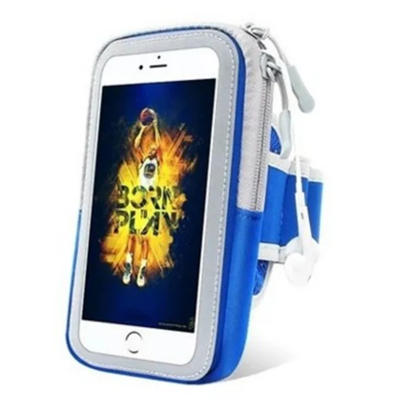 Blue Водонепроницаемая Спортивная нарукавная Сумка для бега для iphone Xs Max XR X 8 7 7S 6 6s plus, нарукавная повязка, чехол для телефона - Цвет: Blue