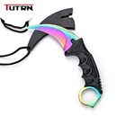 Стальной нож CSGO, тактический керамбит с фиксированным лезвием для кемпинга, походов, самообороны, охоты, выживания, сделай сам