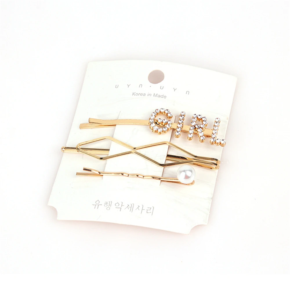

Bb Pins Fashion Letter Headwear English Barrettes Hair Accessories Hairpin