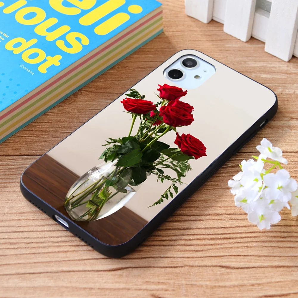 

For iPhone Rosey Soft TPU border Apple iPhone Case