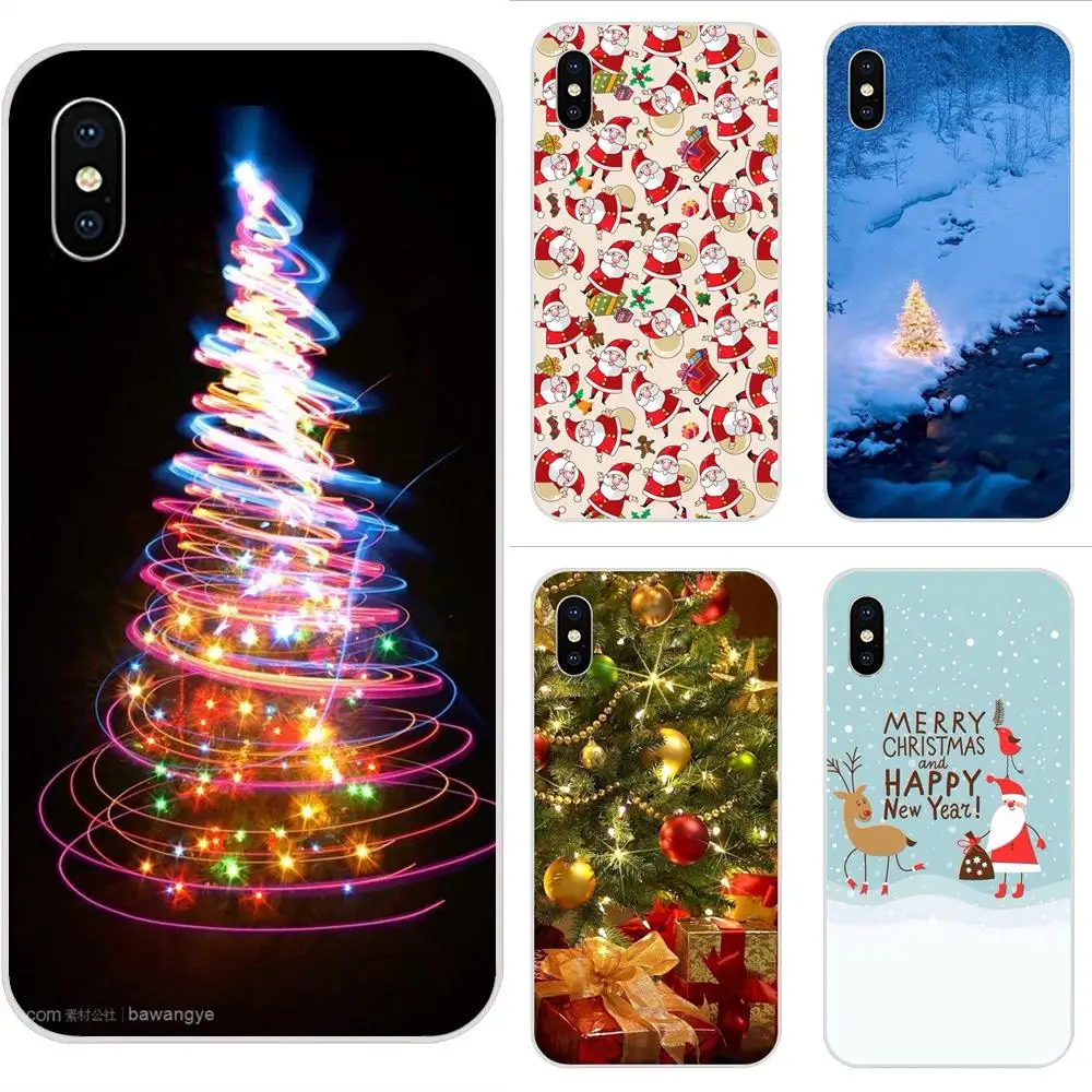 Мягкий Кап для Huawei NOVA 2 V20 Y3II Y5 Y5II Y6 Y6II Y7 Y9 G8 G9 GR3 GR5 GX8 Prime рождественское снежное дерево Санты год