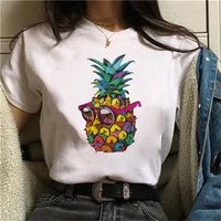 pineapple printed t shirt short sleeve t shirt t shirt 90s aesthetic shirt womens basic casual tshirts tops