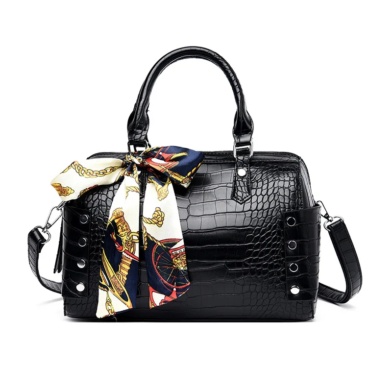 

Vintage Luxury Designer Women Shoulder Crossbody Bag Large Tote Bag Women's PU Leather Handbags Female Crocodile Messenger Bag