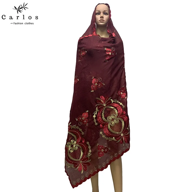 Высокое качество Лидер продаж мусульманское большой шарф 100% хлопковый в