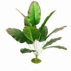 Искусственные пальмовые растения, 66 см, 12 листьев, зеленые пластиковые ветки бананового дерева, искусственные листья для помещений, отеля, балкона, домашнего декора, аксессуары для рукоделия