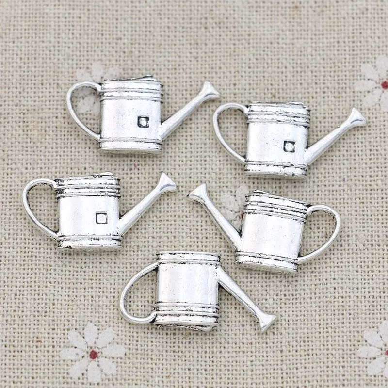 

20PCS Antique Silver Plated Teapot Charms for Jewelry Making Bracelet Findings DIY Accessories 14x27mm