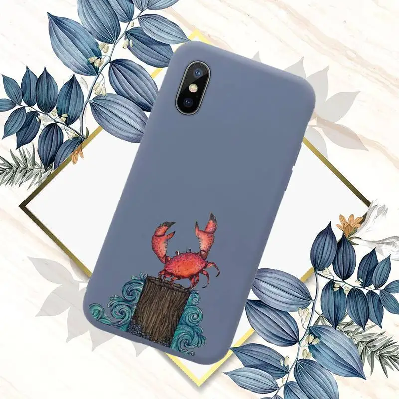 

Animal lobster crab Classic Phone Case Candy Color for iPhone 11 12 mini pro XS MAX 8 7 6 6S Plus X SE 2020 XR