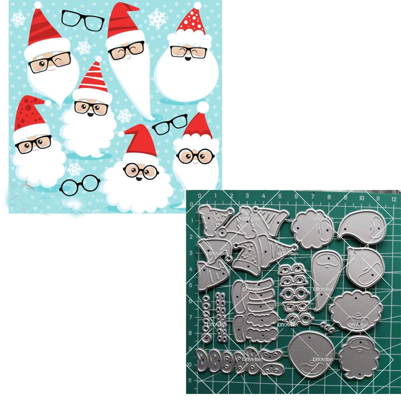 

7Pcs Christmas Santa Claus Craft Metal Cutting Die Creative Collection For Scrapbooking Album Paper Card Layering Dies