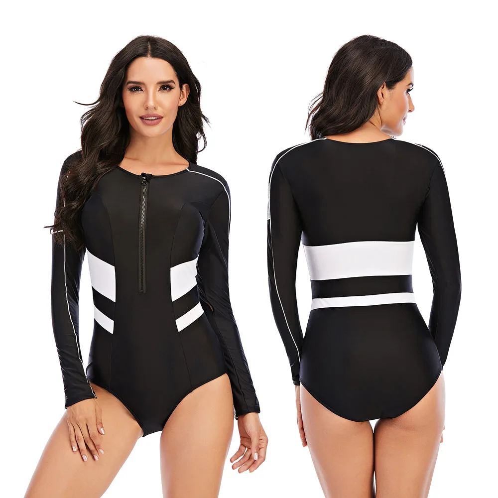 Новый женский цельный купальник костюм для серфинга пляжные костюмы с длинным