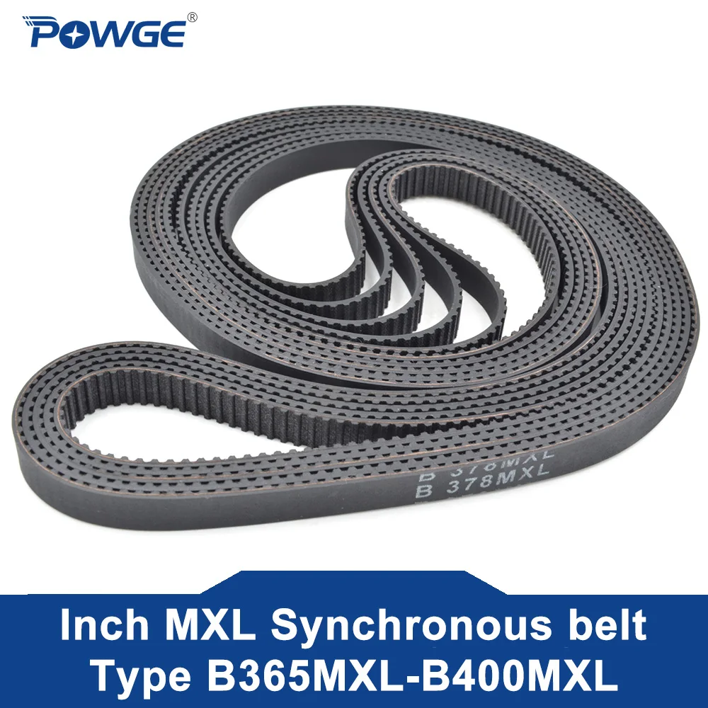 Синхронный ремень ГРМ POWGE MXL B365/B371/B372/B378/B380/B386/B388/B390/B392/B397/B400, ширина 6,4/9,4 мм, B365MXL, B380MXL, B390MXL