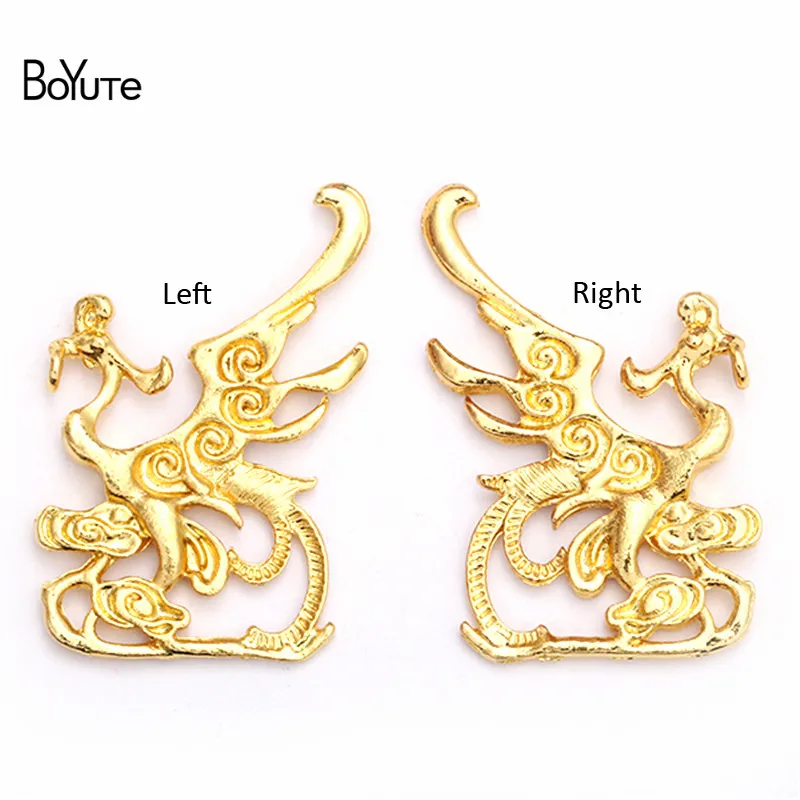 

BoYuTe New Arrive (5 Pieces/Lot) 34*52MM Phoenix with Loop Hand Made DIY Retro Court Hair Jewelry Accessories