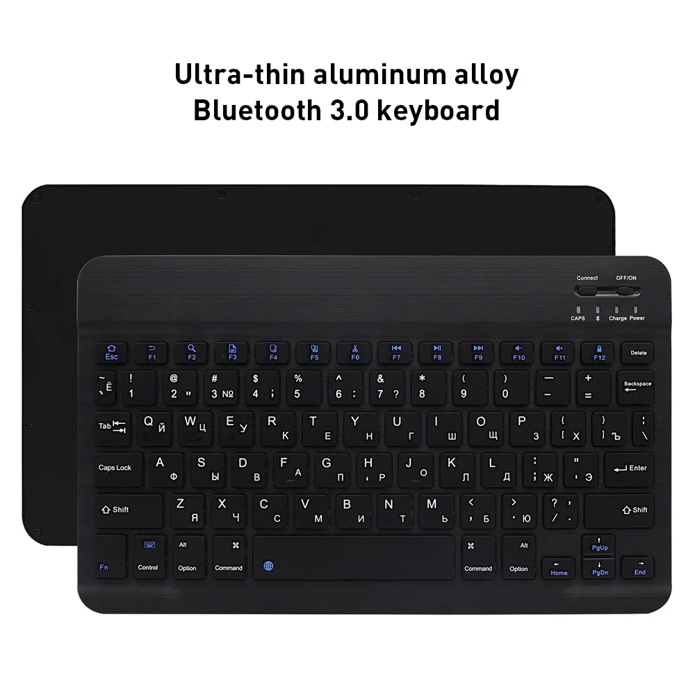 

Ultra Slim Russian Spanish English Bluetooth Keyboard For Tablet Laptop Smartphone Windows For iPad Support IOS Android System