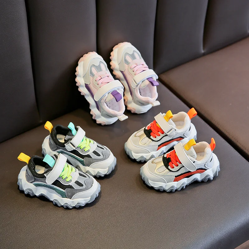 Весенняя детская повседневная сетчатая спортивная обувь беговая Обувь с мягкой