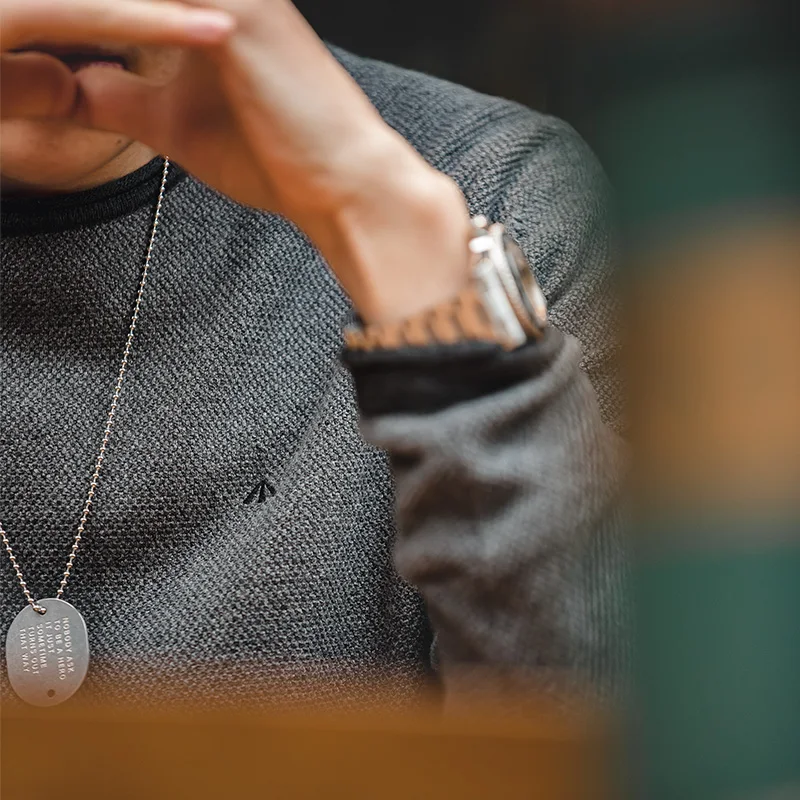 Maden оснастки Винтаж кофты Для мужчин в ретро стиле с круглым вырезом одежда