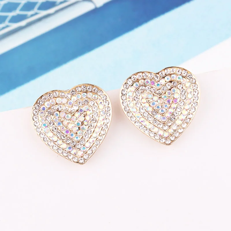 Женские серьги-гвоздики с голубым сердцем LUBOV светильник золотым покрытием