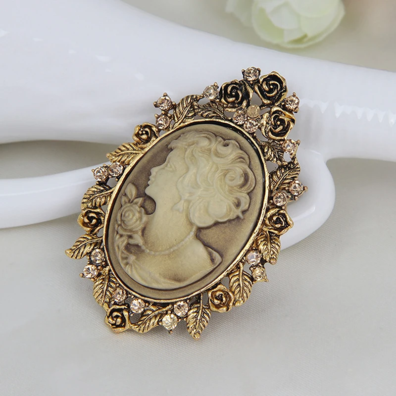 1 шт. Женская Винтажная брошь в виде цветка с кристаллами | Украшения и аксессуары