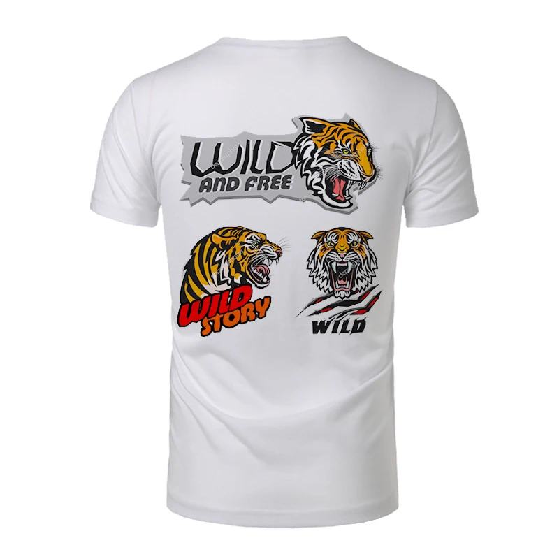 

2021 animal short-sleeved round neck t-shirt New tiger 3D print T shirt hip-hop T-shirt men's summer tops tees oversized t shirt