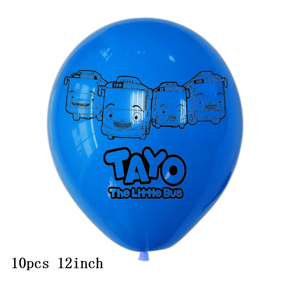 10 шт./партия латексные воздушные шары автобус тайо |