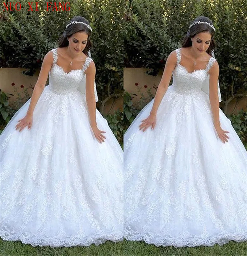 

2020 белое кружевное свадебное платье с аппликацией, роскошное свадебвечерние платье, вечернее платье принцессы, бальное платье для милой