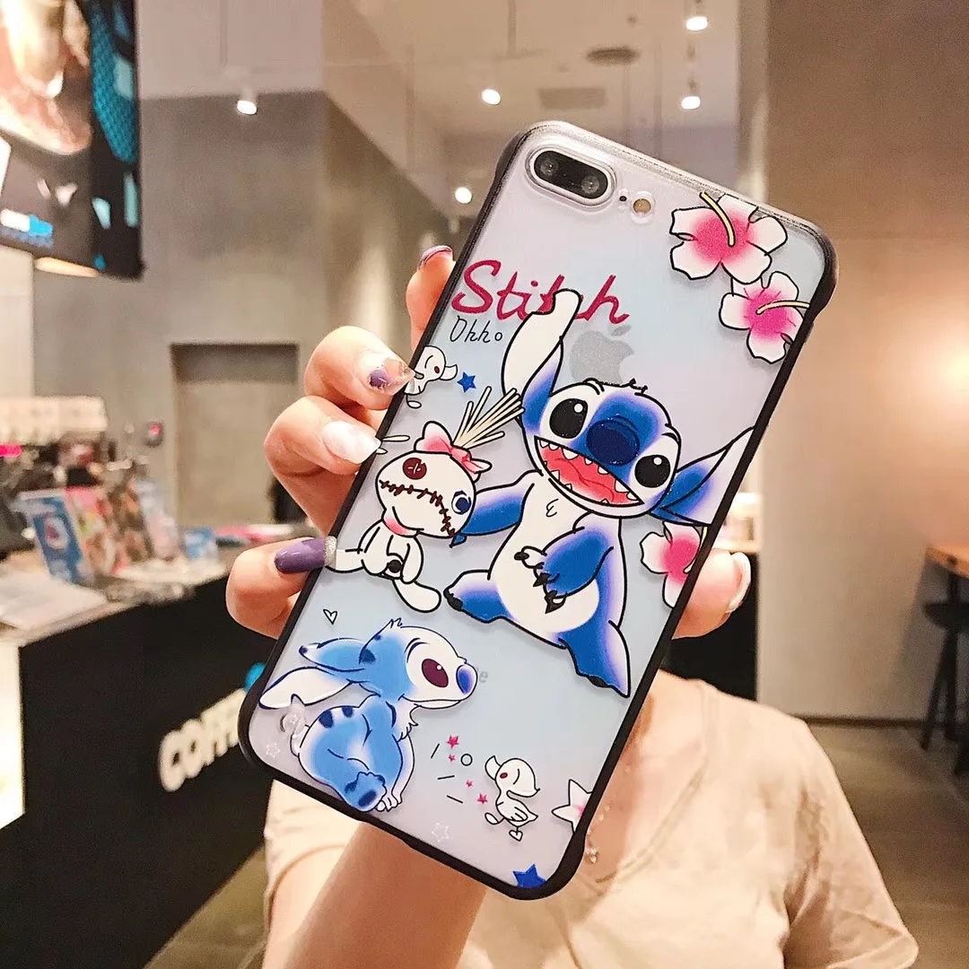 Cute Cartoon Stitch Toy Story Sulley Mike Phone Case For Apple iPhone 7 8 6 6s Plus X XS Max Xr Back Candy tpu Clear Cover Capa |