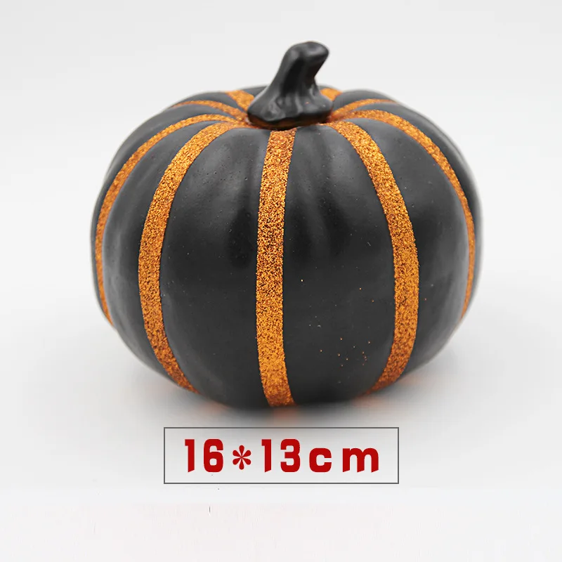 pumpkin2 Белая Тыква украшения Хэллоуин Тыква пластиковая Пена Искусственные овощи 6 дюймов черный оранжевый DEC567 - Цвет: pumpkin2
