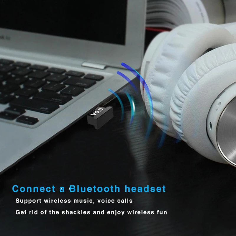 USB Bluetooth 5.0 Adapter Transmitter Receiver Audio Dongle Wireless For Computer PC Laptop | Электроника