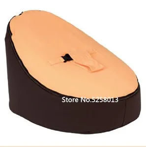 dark brown orange Мягкий детский стул младенческой мешок бобов покрывало кровати без наполнителя Pouf для кормления ребенка Snuggle кровать с поясом для безопасности защиты - Цвет: dark brown orange