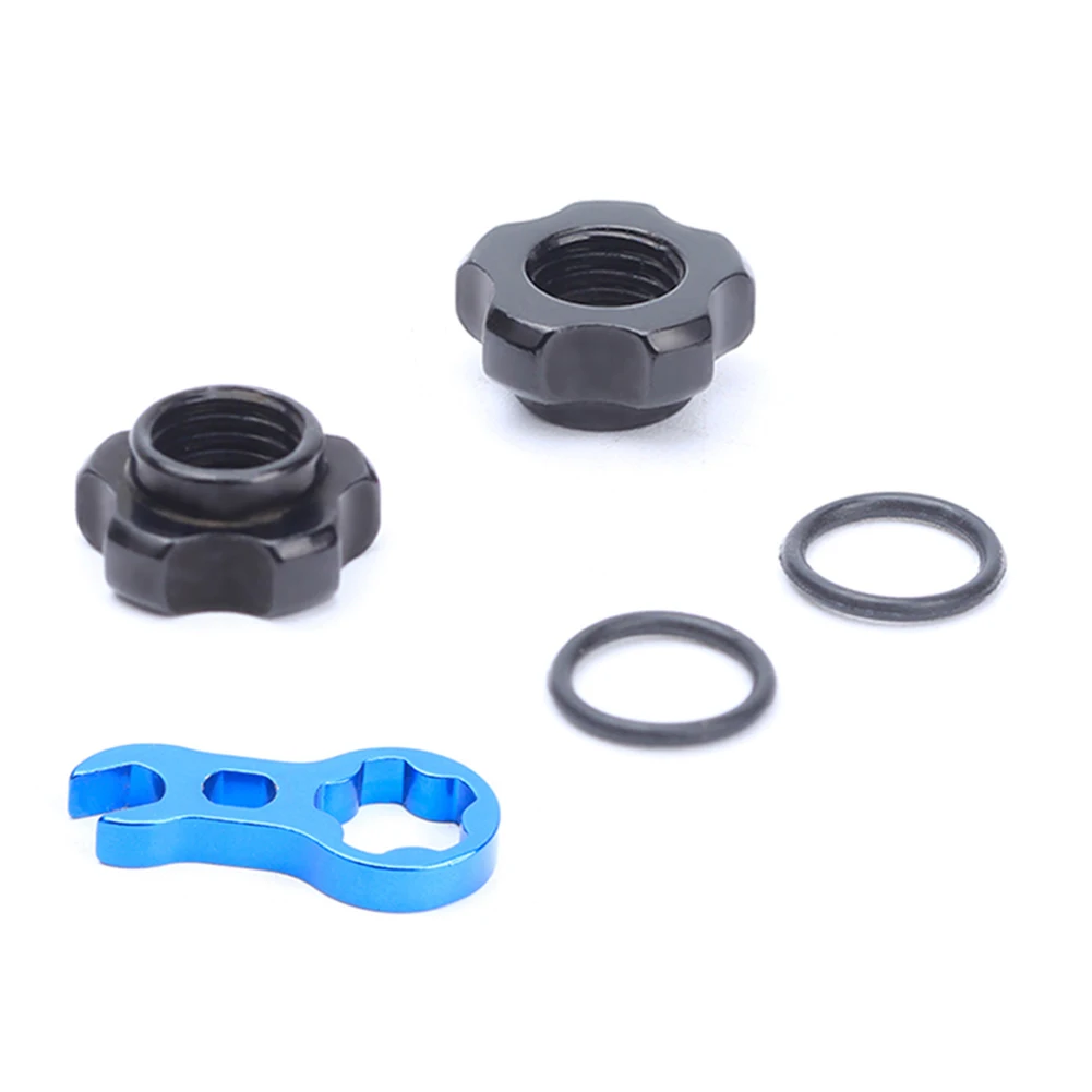 

1Set RISK Mountain Bike Presta Valve Bicycle Wheel Converter Nut Rim Conversion Nut with Installation Wrench Repare Tool