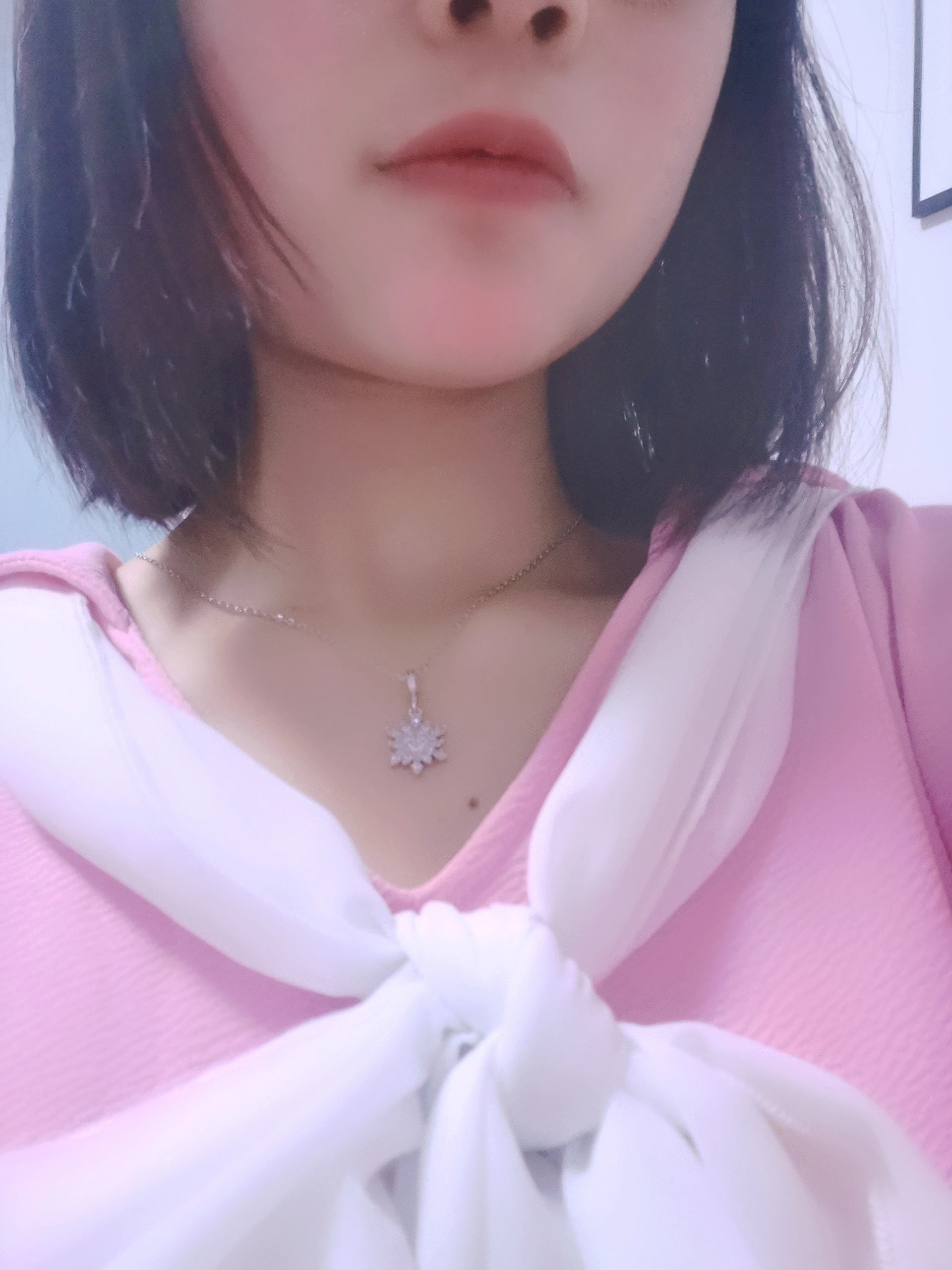 

1pcs/lot s925 sterling silver inlaid sparkling natural zircon snowflake pendant necklace Shiny charm Chain Fashionable sweet gem