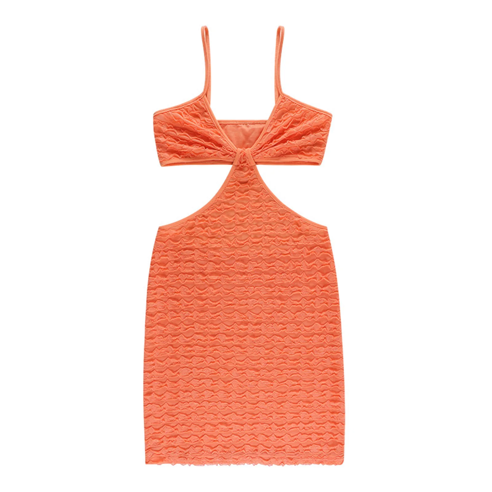 

2021 Womens Sexy Hollow Backless Suspender Dress Fashion Solid Color V-neck Skinny Short Dress