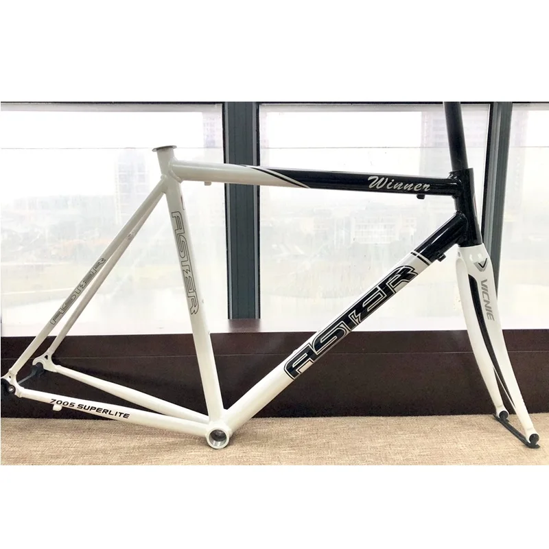 Aster Road Bike Alloy Frame / carbon Fork 56cm black white | Спорт и развлечения
